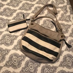 Leather fossil crossbody w free matching wallet